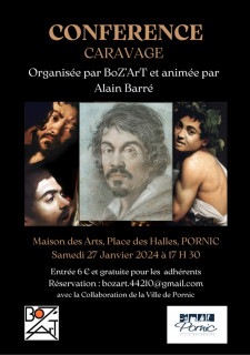 Conférence: caravage par Alain Barré Pornic