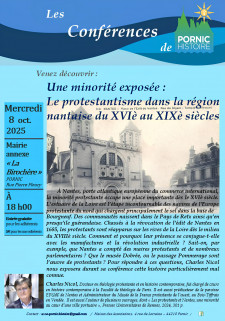 Conférence: la pénétration du Protestantisme dans le Pays de Retz XVI et XVII siècle