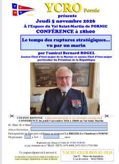 Conférence : Le temps des ruptures stratégiques... vu par un marin pornic