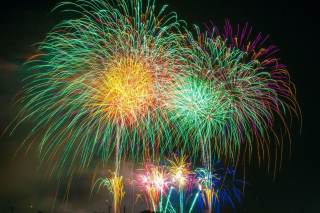 Feu d'artifice de noël