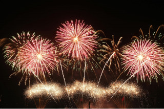 Feu d'artifice de noël