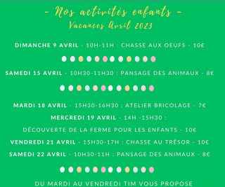 L'ECO DOMAINE DE LA FONTAINE: ANIMATIONS ENFANTS PÂQUES PORNIC