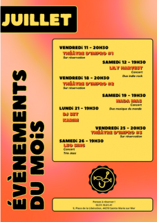 L'été à l'Ardillon programmation juillet Pornic