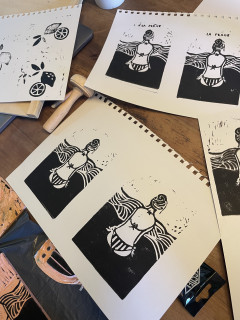 Les Ateliers d'Anne-Laure pour ados (+12 ans) et adultes : LINOGRAVURE