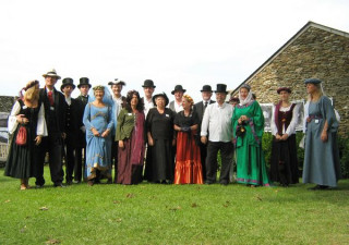 Volunteers providing a guided tour of the castle