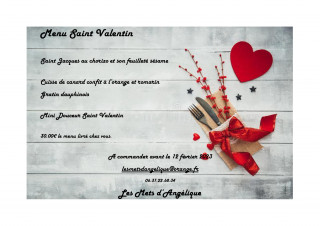 Les Mets d'Angélique - Menu Saint-Valentin 2023