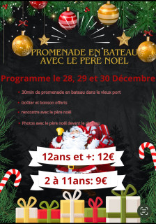 Promenade à bord de l'Evasion avec le Père Noël Pornic