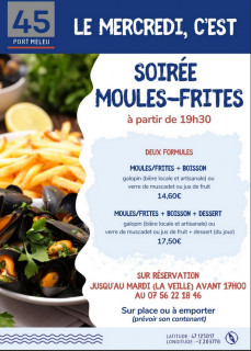 Soirées moules-frites au camping du Port Meleu Préfailles