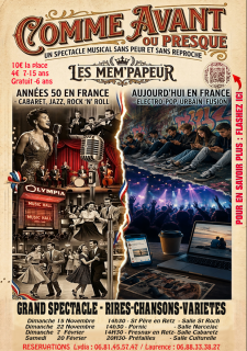 Spectacle musical : Les Mem'papeur comme avant ou presque pornic