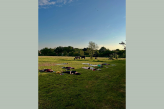 Yoga im Freien in Pornic