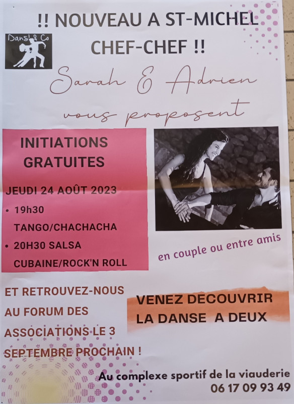 danse, initiation danse, salle de la viauderie, salsa cubaine, valse viennoise, chachacha, rock'nroll, linfy hop, west coast swing