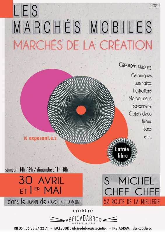 marché de la création au jardin, abricadabroc, marchés mobiles, créateurs