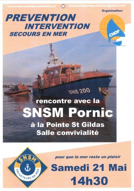 Affiche rencontre avec la SNSM