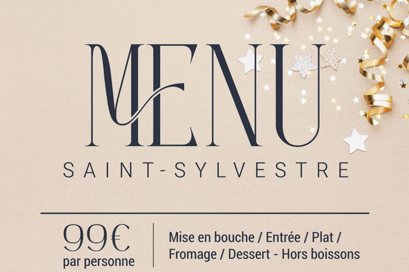 Ailleurs - Westotel Pornic - Côte de Jade - Menu de la Saint-Sylvestre