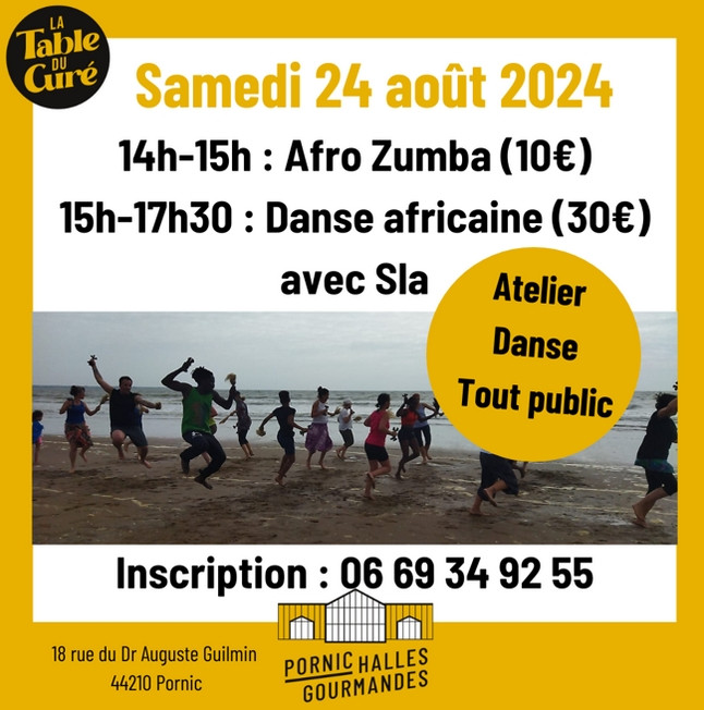 Atelier danse africaine à la Table du Curé Pornic