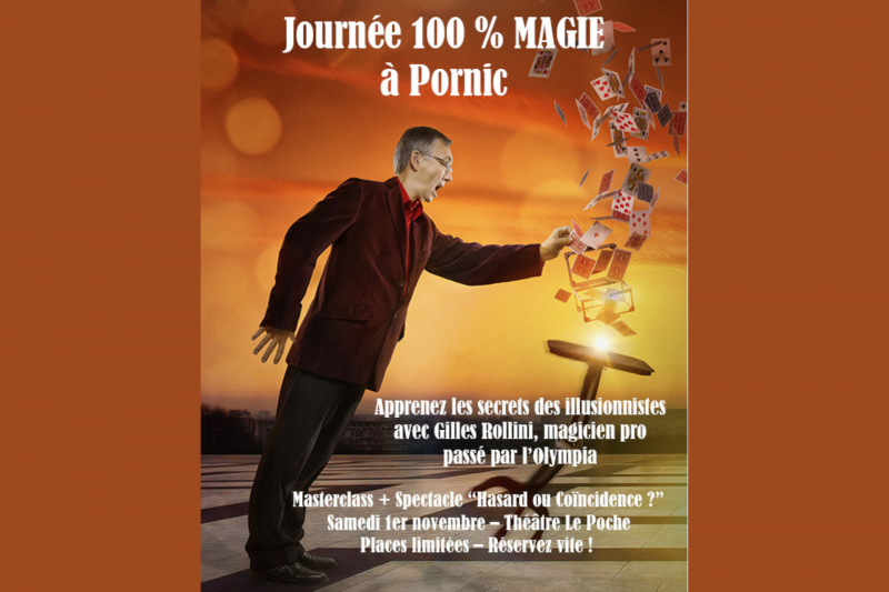 Atelier de magie avec Gilles Rollini théâtre le poche Pornic