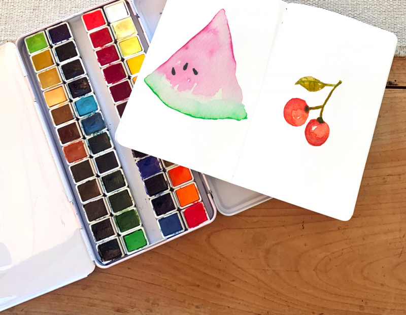 Workshop: Introduction to watercolor painting (beginners) with Céci Rjass Destination Pornic