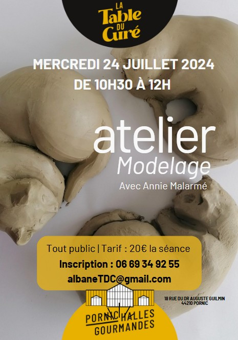 Atelier modelage à La Table du Curé Pornic