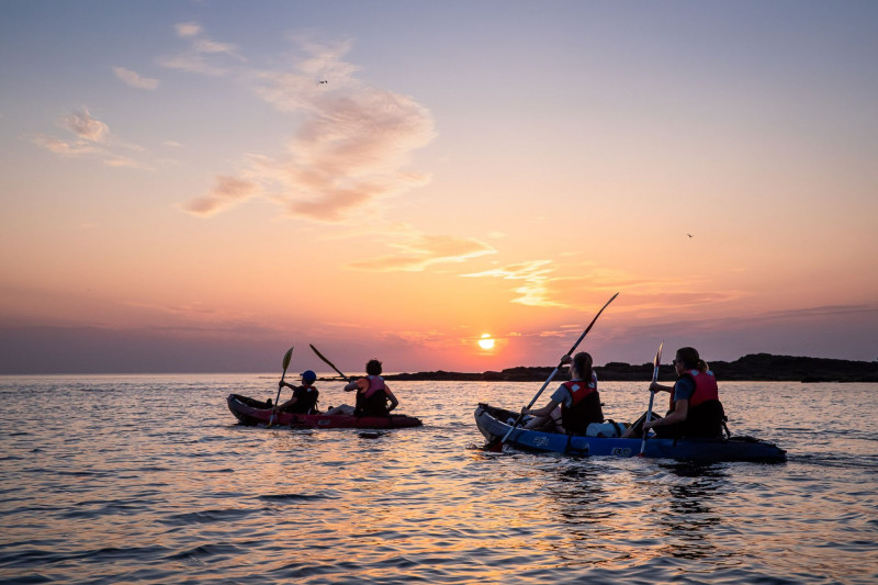 pornic mer, nautique, nautisme, kayak, canoe, coucher soleil, séjour, préfailles