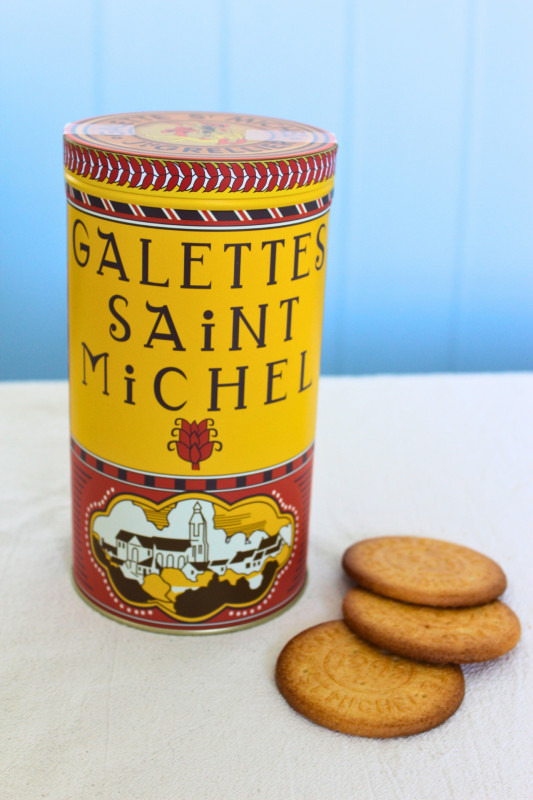 Boîte vintage de galettes St Michel