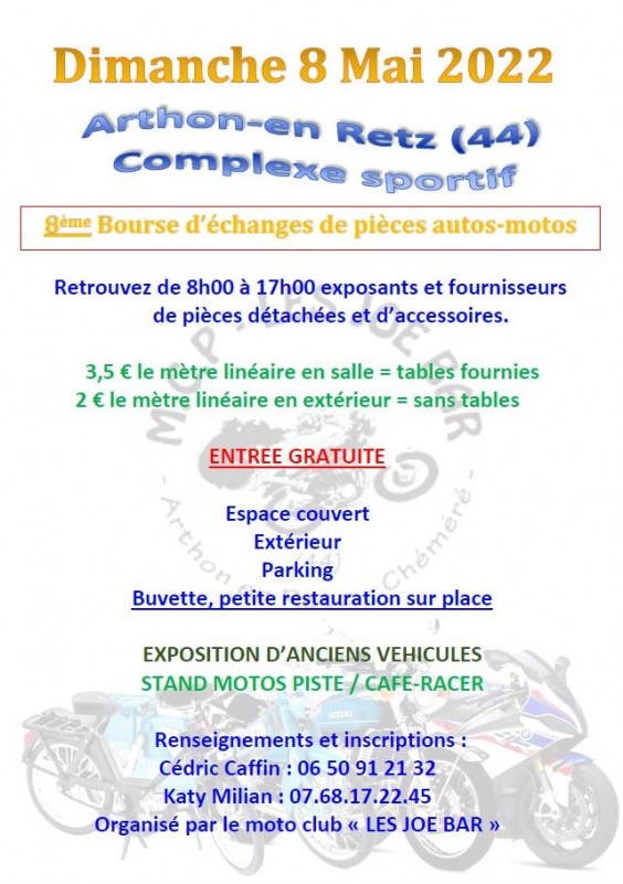 BOURSE D'ECHANGES DE PIECES AUTOS-MOTOS - CHAUMES