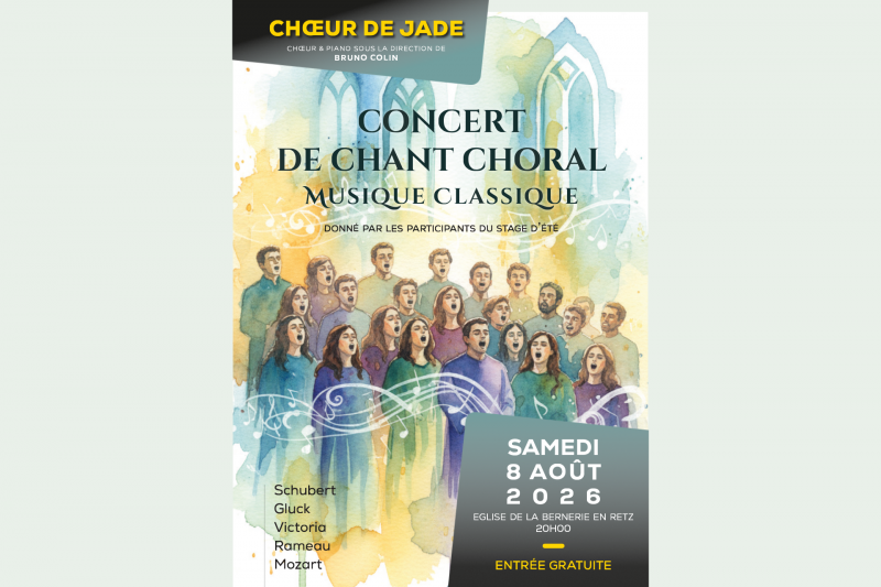 Concert de chant choral stage d'été spectacle concert Destination Pornic