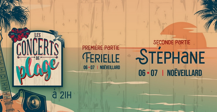 Concert de plage à La Noëveillard: Ferielle et Stéphane Pornic pop rock française