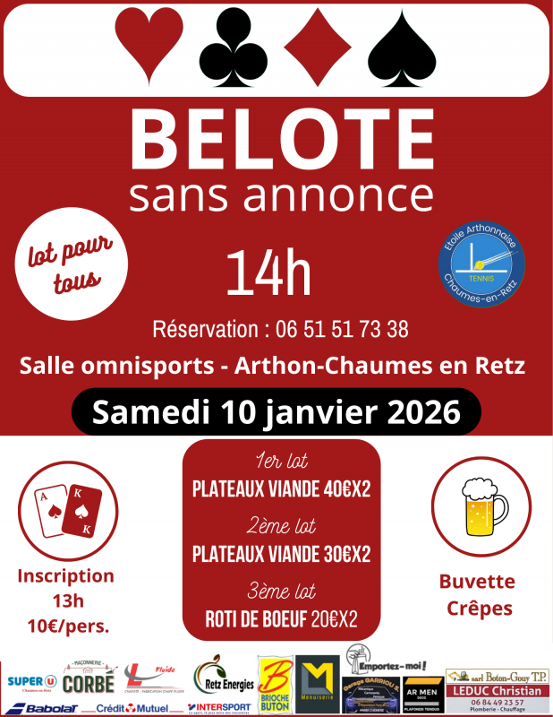 Concours de belote sans annonce