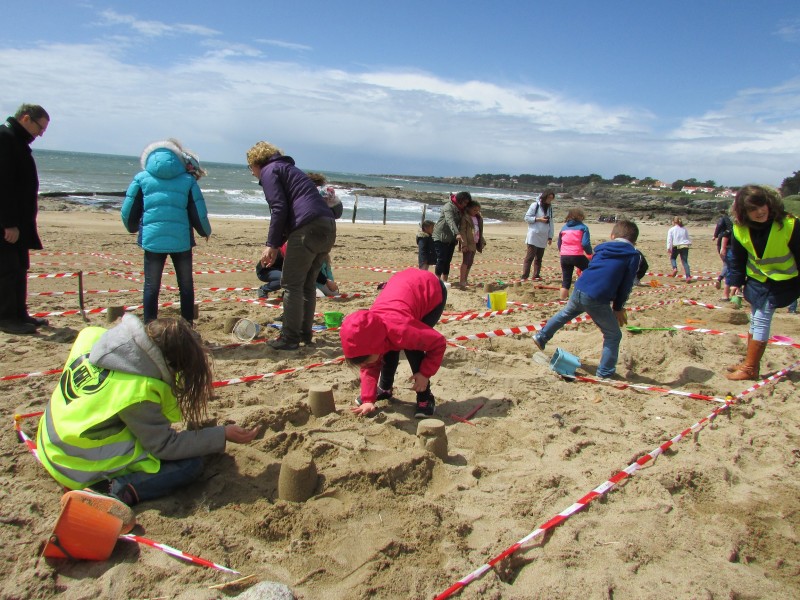 concours de châteaux de sable, préfailles, destination pornic, grande plage, 3 à 14 ans, enfants