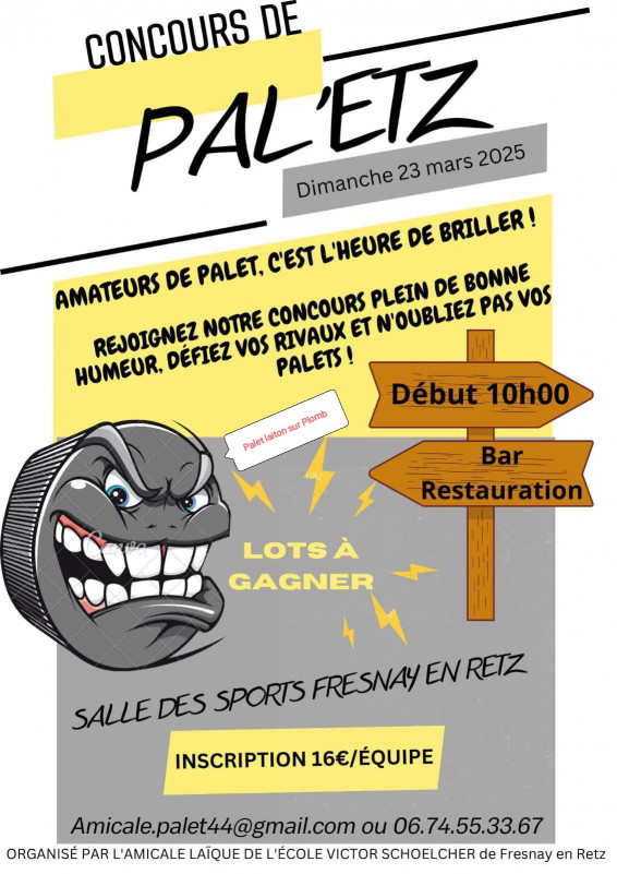 Concours de palet laiton sur plomb