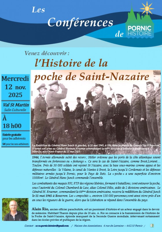 Conférence: L'histoire de la poche de Saint Nazaire