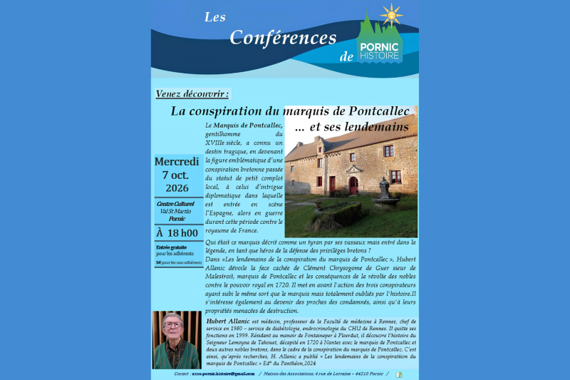 Conférence : La conspiration du marquis de Pontcallec et ses lendemains