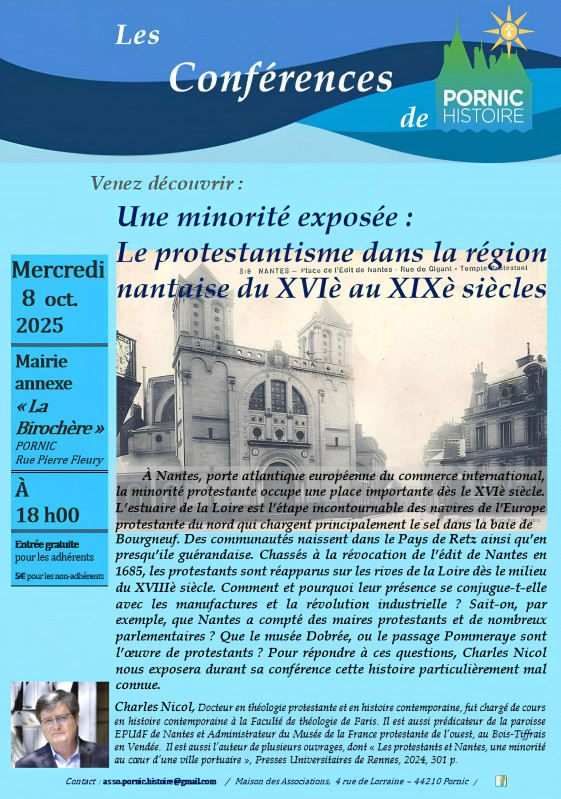 Conférence: la pénétration du Protestantisme dans le Pays de Retz XVI et XVII siècle