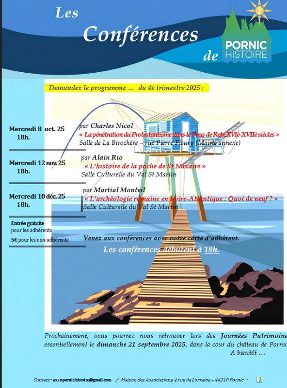 Conférence: la pénétration du Protestantisme dans le Pays de Retz XVI et XVII siècle  pornic