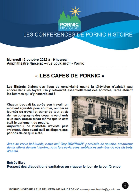 CONFERENCE: LES CAFES DE PORNIC 