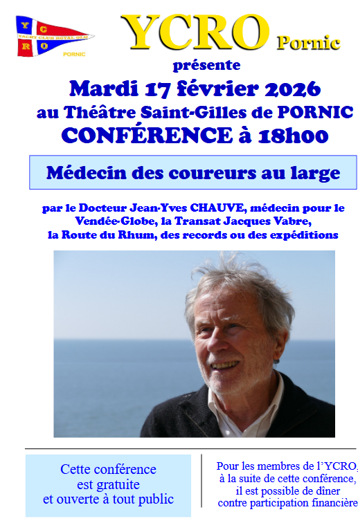 Conférence : médecin des coureurs au large  Pornic