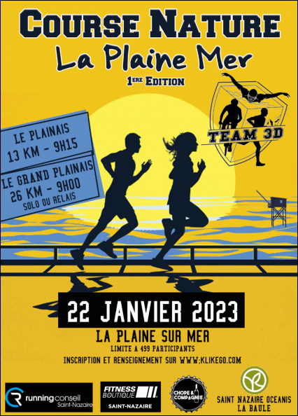 Course à pied, couse naturez, la Plaine sure ler courrir, Destination Pornic, sport