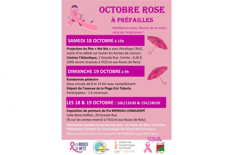 Ciné-débat film cancer sein octobre rose préfailles cinéma atlantique destination pornic association les roses de retz
