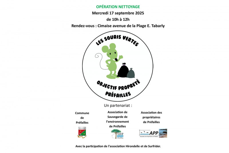 opération nettoyage souris vertes préfailles destination pornic grande plage eric tabarly déchets hirondelle surfrider