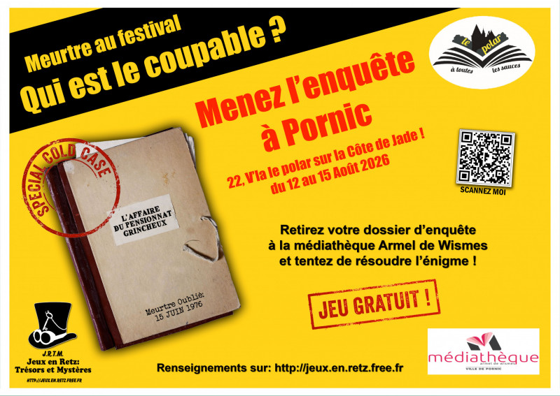 Enquête policière ludique - Meurtre au Festival. Qui est le coupable ? Meurtre Oublié