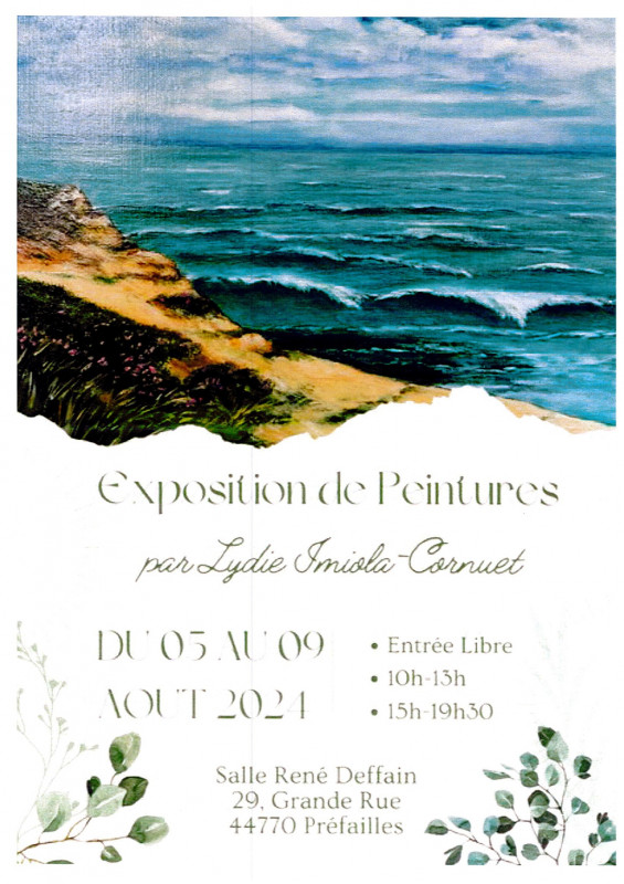 exposition peintures lydie imiola cornuet prefailles destination pornic salle rené deffain