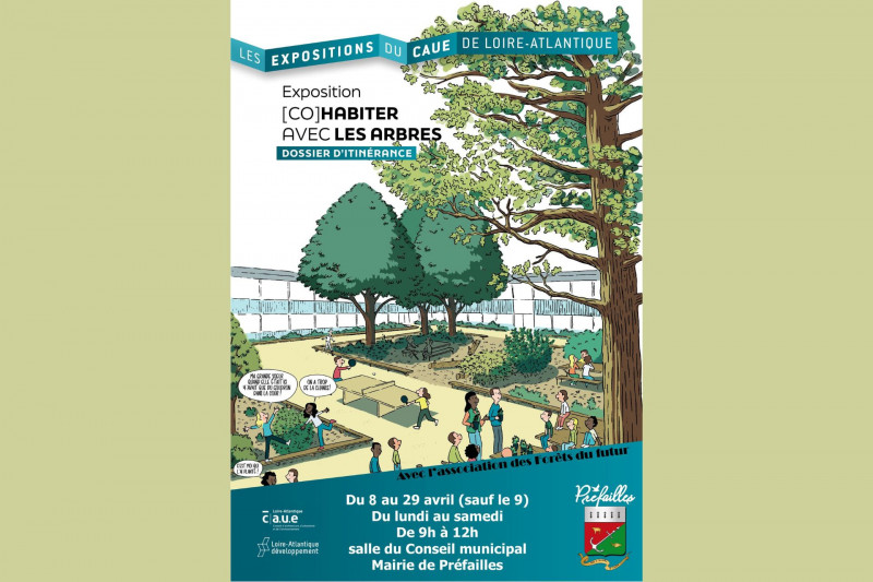 Exposition (co)Habiter avec les arbres du CAUE 44