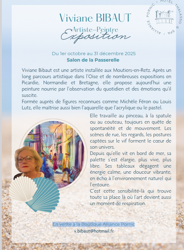Exposition de l'artiste: de Viviane Bibaut pornic