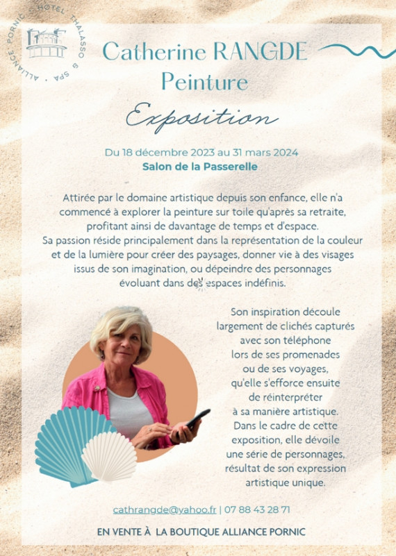 Exposition de peintures de Catherine Rangde. Pornic