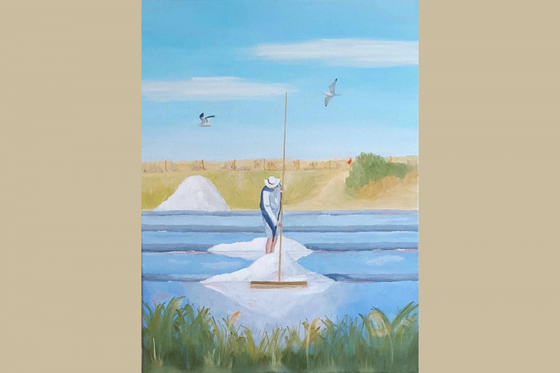 Exposition de peintures de Mme Richer huile Destination Pornic