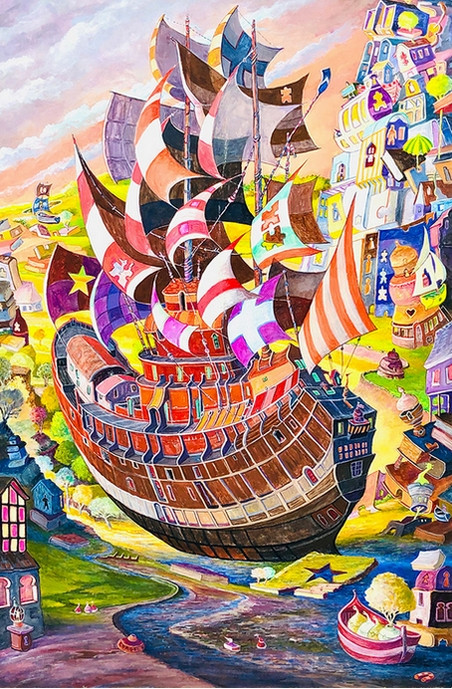 Exposition de peintures de Pierre Sorgel: un voyage imaginaire pornic