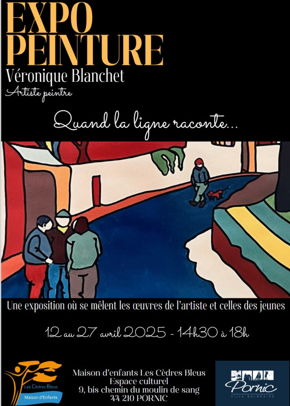 Exposition de peintures de Véronique Blanchet: quand la ligne raconte pornic
