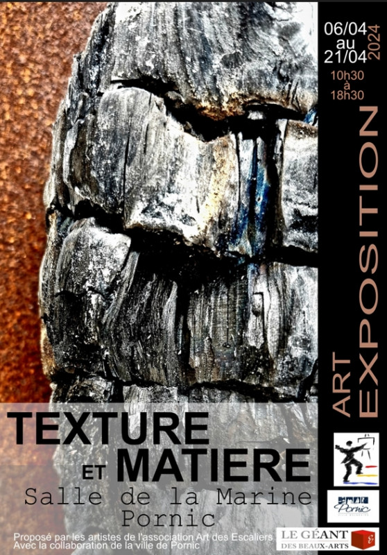 Exposition de peintures, sculptures, photographies: texture et matière Pornic art des escaliers