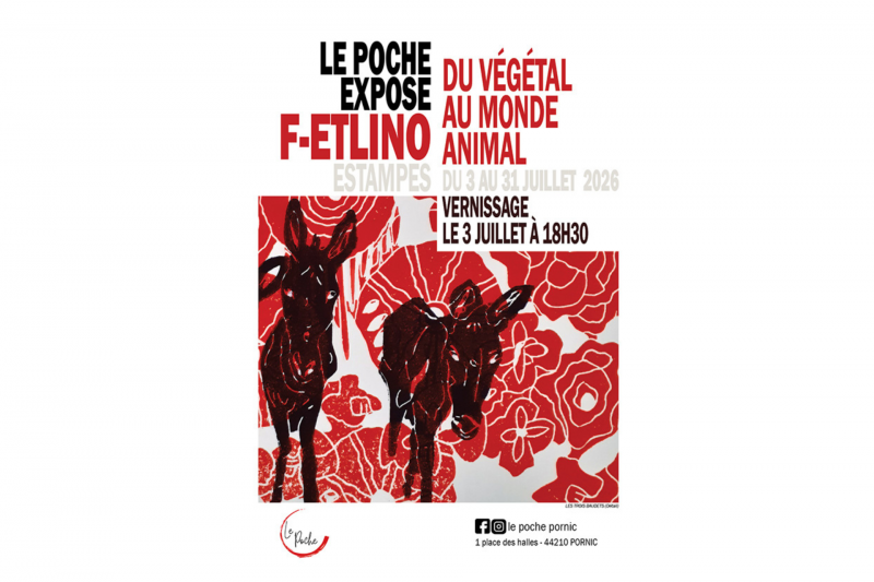 Exposition : Du végétal au monde animal linogravure estampes Le Poche Destination Pornic