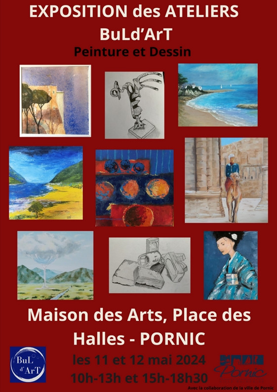 Expostion de peintures, dessins: buld'Art Pornic